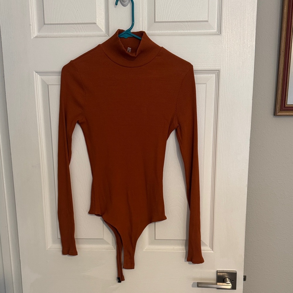 Lulu's Cinnamon Long Sleeve Turtleneck Bodysuit